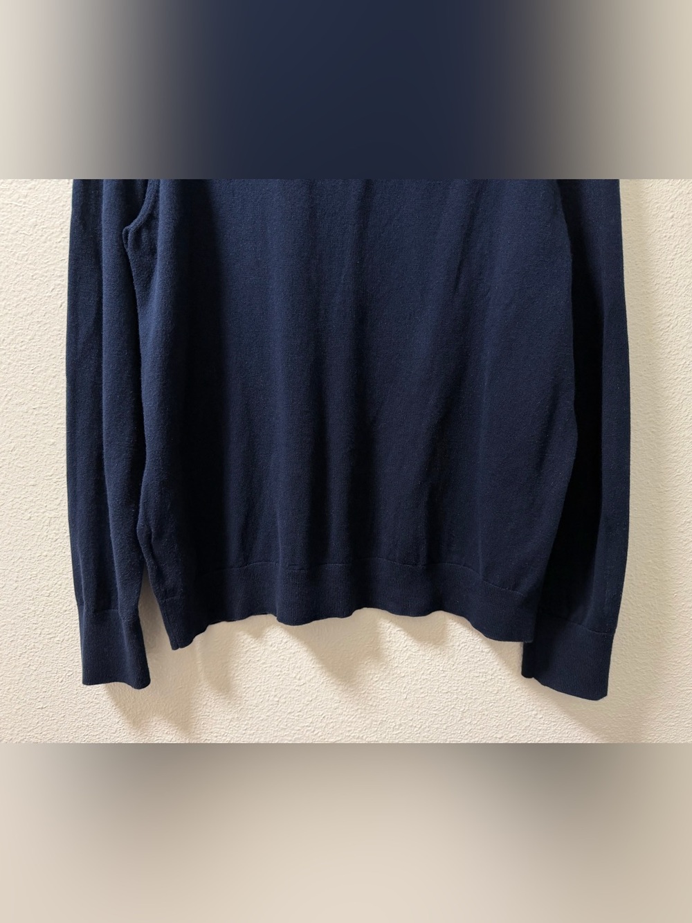 Boden Colette Sweater Floral Embroidered Scalloped Collar Stretch Blue Womens XL - Picture 8 of 9